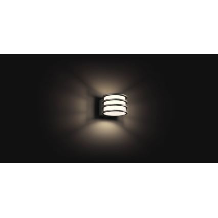 Philips - RGB-LED hämardatav väline seinavalgusti Hue LUCCA 1xE27/8,1W/230V 1000-20000K IP44