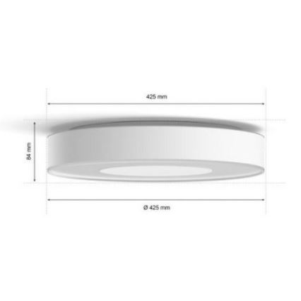 Philips -LED RGB Hämardatav vannitoavalgusti Hue XAMENTO LED/52,5W/230V IP44 d. 425 2000-6500K