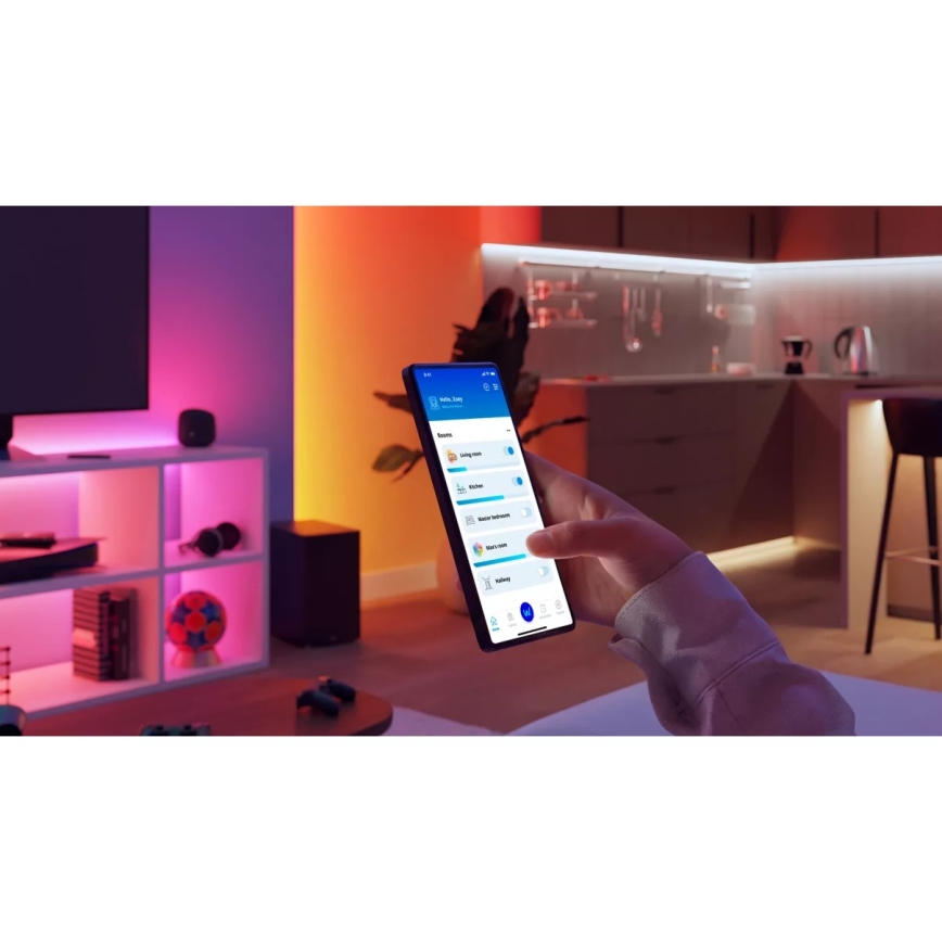 Philips - LED RGBIC hämardatav riba SMART STRIP 4m LED/12W/230V 2700-6500K Wi-Fi