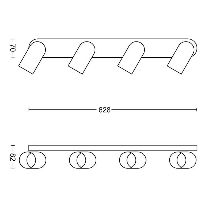 Philips - LED RGBW hämardatav kohtvalgusti PONGEE 4xGU10/4,9W/230V 2700-6500K valge