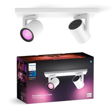 Philips - LED RGBW Hämardatav kohtvalgusti Hue ARGENTA 2xGU10/4,2W/230V 2000-6500K