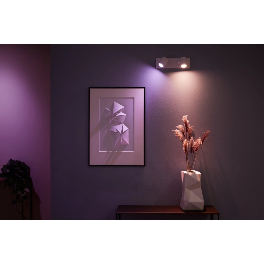 Philips - LED RGBW Hämardatav kohtvalgusti Hue ARGENTA 2xGU10/4,2W/230V 2000-6500K