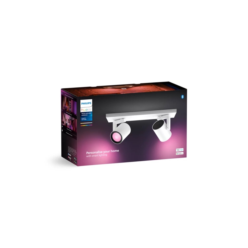 Philips - LED RGBW Hämardatav kohtvalgusti Hue ARGENTA 2xGU10/4,2W/230V 2000-6500K