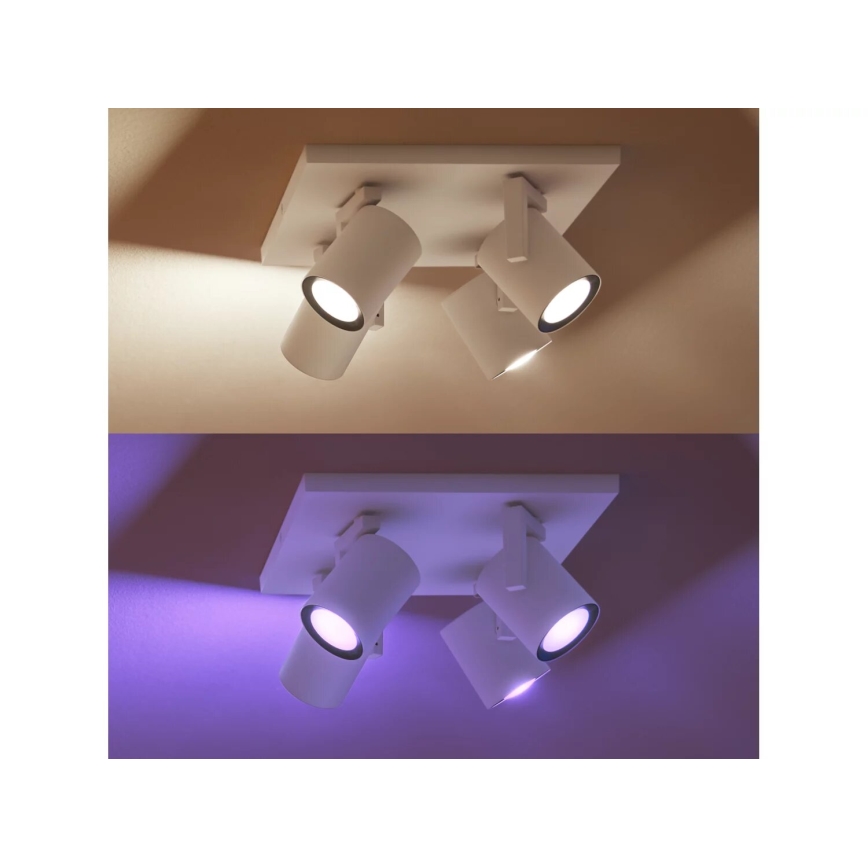 Philips - LED RGBW Hämardatav kohtvalgusti Hue ARGENTA 4xGU10/4,2W/230V 2000-6500K