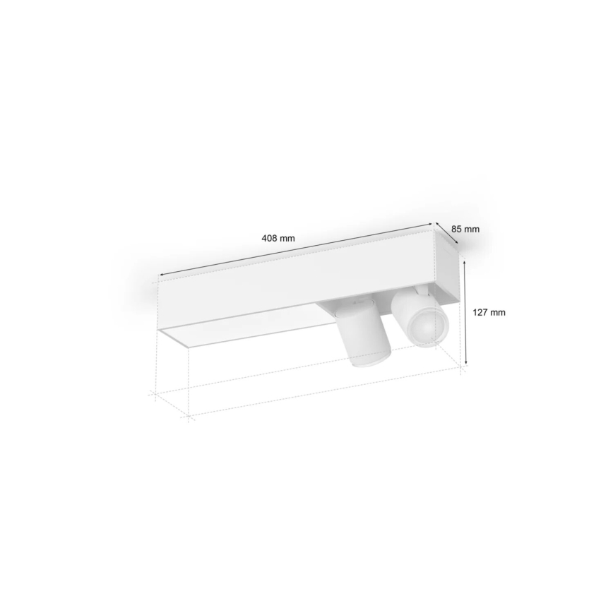 Philips - LED RGBW Hämardatav kohtvalgusti Hue CENTRIS 2xGU10/4,2W/230V+ LED/11W