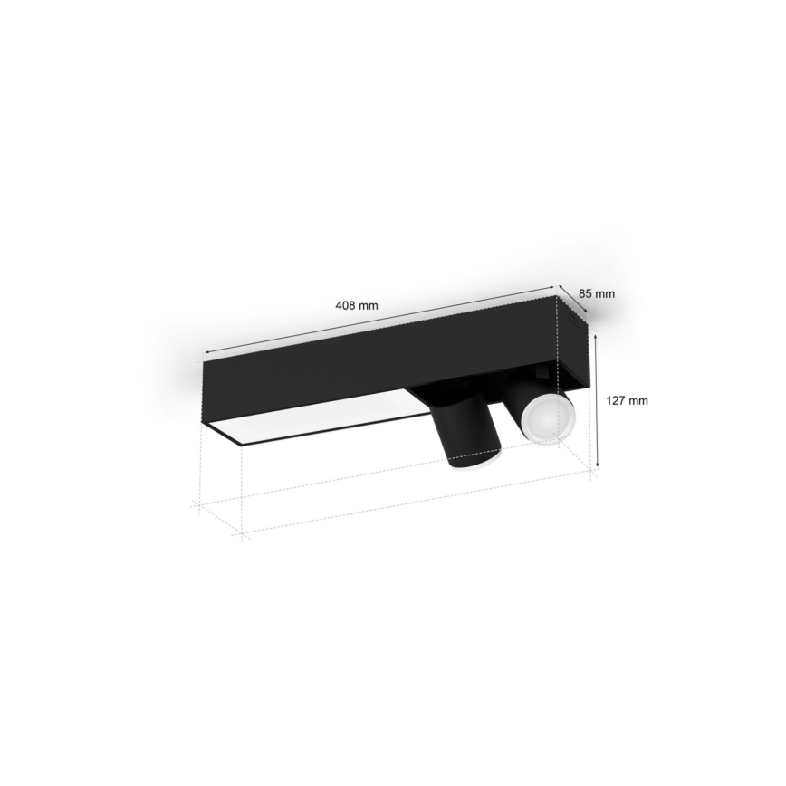 Philips - LED RGBW Hämardatav kohtvalgusti Hue CENTRIS 2xGU10/4,2W/230V + LED/11W 2000-6500K