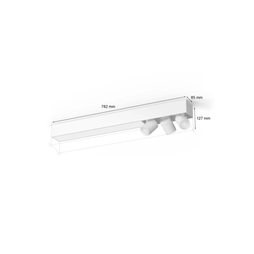 Philips - LED RGBW Hämardatav kohtvalgusti Hue CENTRIS 3xGU10/4,2W/230V + LED/11W 2000-6500K
