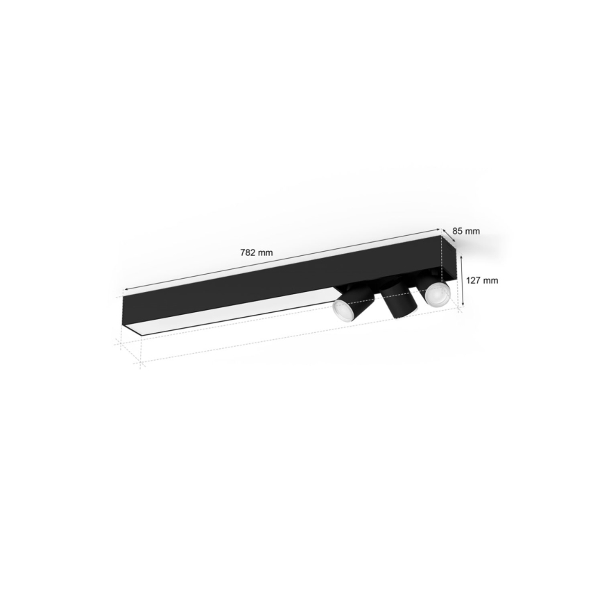 Philips - LED RGBW Hämardatav kohtvalgusti Hue CENTRIS 3xGU10/4,2W/230V + LED/11W 2000-6500K