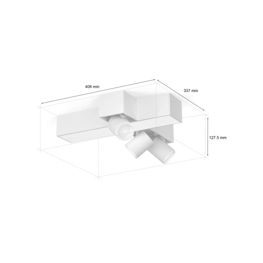 Philips - LED RGBW Hämardatav kohtvalgusti Hue CENTRIS 3xGU10/4,2W/230V + LED/11W 2000-6500K
