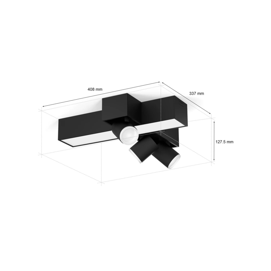 Philips - LED RGBW Hämardatav kohtvalgusti Hue CENTRIS 3xGU10/4,2W/230V + LED/11W 2000-6500K