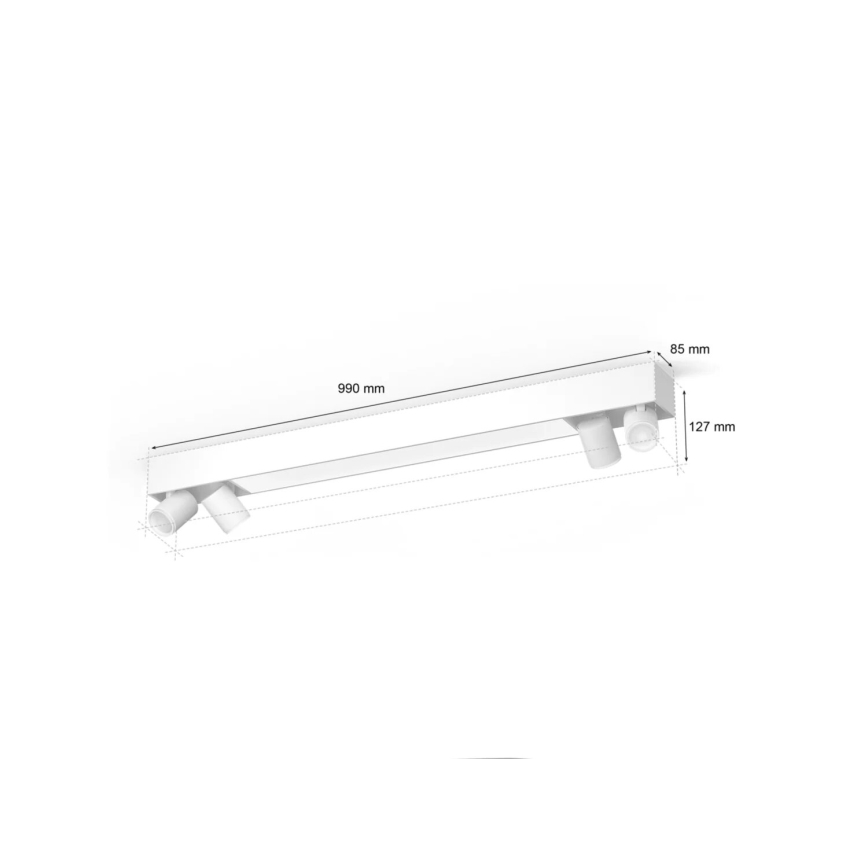 Philips - LED RGBW Hämardatav kohtvalgusti Hue CENTRIS 4xGU10/4,2W/230V + LED/11W 2000-6500K