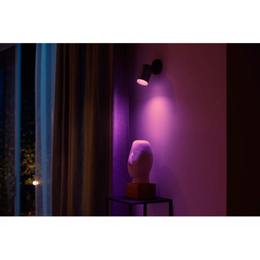 Philips - LED RGBW Hämardatav kohtvalgusti Hue FUGATO 1xGU10/4,2W/230V 2000-6500K must