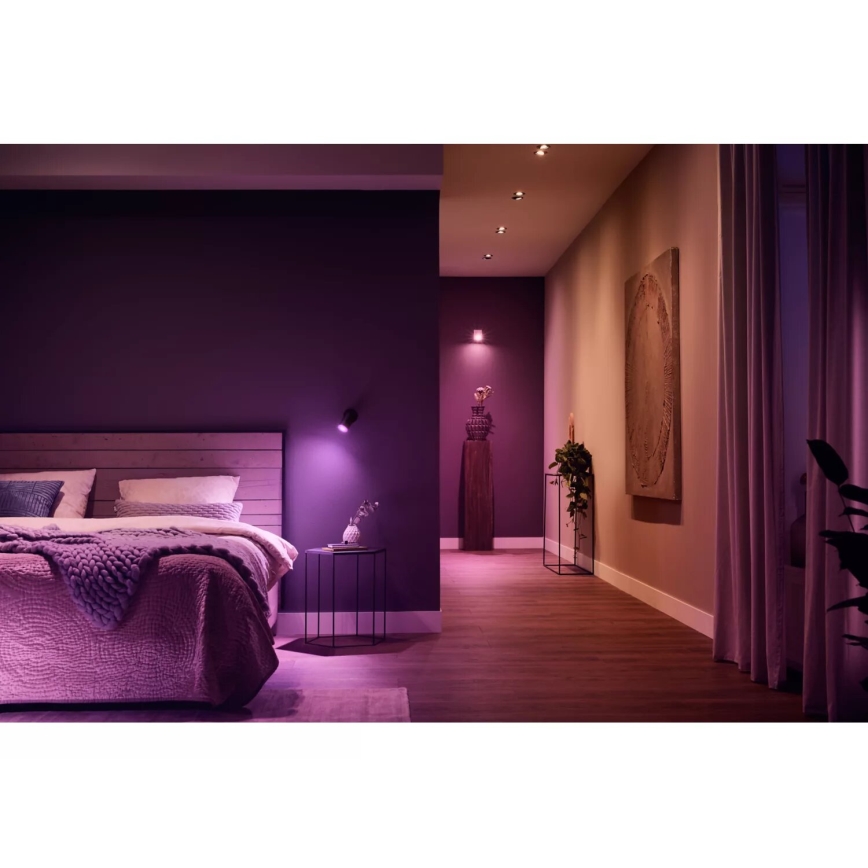 Philips - LED RGBW Hämardatav kohtvalgusti Hue FUGATO 1xGU10/4,2W/230V 2000-6500K must