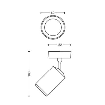 Philips - LED RGBW Hämardatav kohtvalgusti Hue FUGATO 1xGU10/4,2W/230V 2000-6500K must