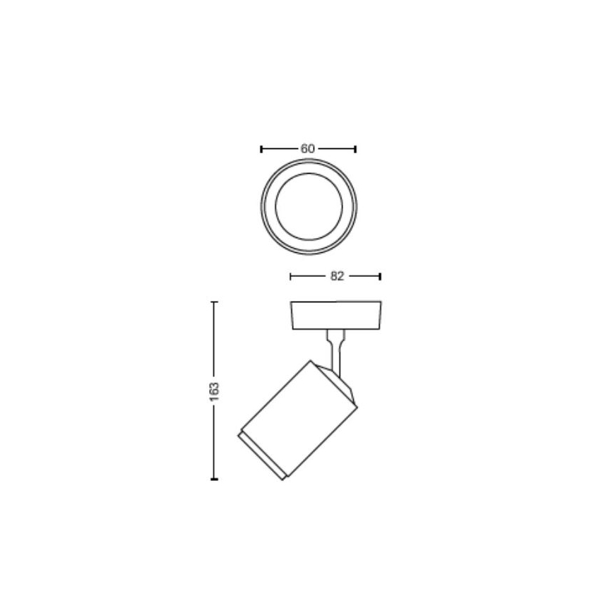 Philips - LED RGBW Hämardatav kohtvalgusti Hue FUGATO 1xGU10/4,2W/230V 2000-6500K must