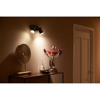 Philips - LED RGBW Hämardatav kohtvalgusti Hue FUGATO 2xGU10/4,2W/230V 2000-6500K must