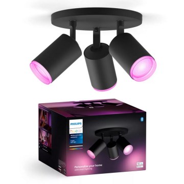 Philips - LED RGBW Hämardatav kohtvalgusti Hue FUGATO 3xGU10/4,2W/230V 2000-6500K must