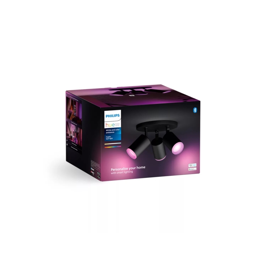 Philips - LED RGBW Hämardatav kohtvalgusti Hue FUGATO 3xGU10/4,2W/230V 2000-6500K must