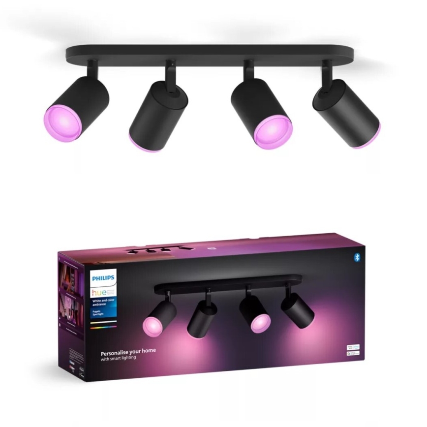 Philips - LED RGBW Hämardatav kohtvalgusti Hue FUGATO 4xGU10/4,2W/230V 2000-6500K must