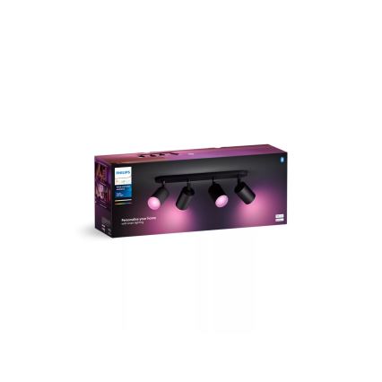 Philips - LED RGBW Hämardatav kohtvalgusti Hue FUGATO 4xGU10/4,2W/230V 2000-6500K must