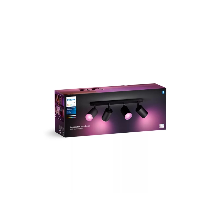 Philips - LED RGBW Hämardatav kohtvalgusti Hue FUGATO 4xGU10/4,2W/230V 2000-6500K must