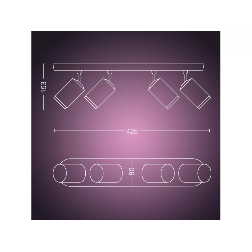 Philips - LED RGBW Hämardatav kohtvalgusti Hue FUGATO 4xGU10/4,2W/230V 2000-6500K valge