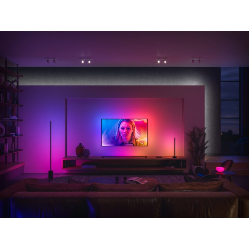 Philips - LED RGBW Hämardatav põrandalamp Hue SIGNE LED/29W/230V 2000-6500K must