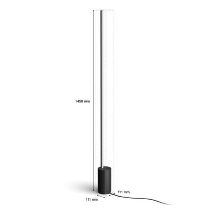 Philips - LED RGBW Hämardatav põrandalamp Hue SIGNE LED/29W/230V 2000-6500K must
