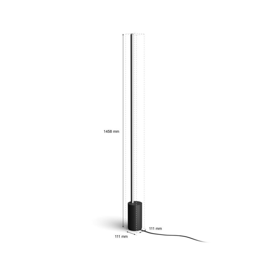 Philips - LED RGBW Hämardatav põrandalamp Hue SIGNE LED/29W/230V 2000-6500K must