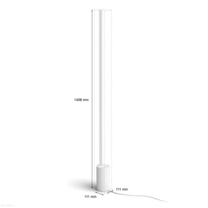 Philips - LED RGBW Hämardatav põrandalamp Hue SIGNE LED/29W/230V 2000-6500K valge