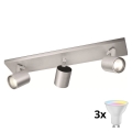 Philips - LED RGBW hämardatav punktvalgusti 3xGU10/4,8W/230V mattkroom + kaugjuhtimispult