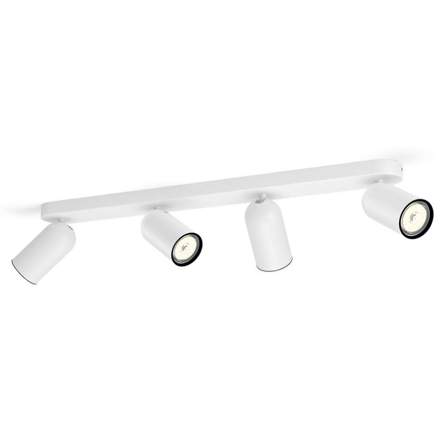 Philips - LED RGBW Hämardatav punktvalgusti PONGEE 4xGU10/4,9W/230V 2700-6500K valge