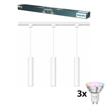 Philips - LED RGBW hämardatav rippvalgusti kaablil liistvalgustussüsteemis EASYLINK HUE 3xGU10/4,7W/230V 2200-6500K 1m valge