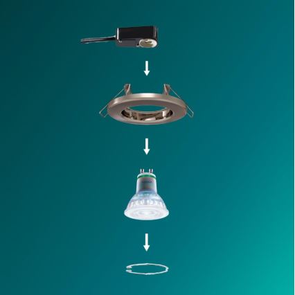 Philips - LED RGBW hämardatav süvisvalgusti PERIDOT 1xGU10/6,5W/230V 2700-6500K hõbedane