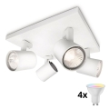 Philips - LED RGBW hämardatav spottvalgusti RUNNER 4xGU10/6,5W/230V 2700-6500K valge