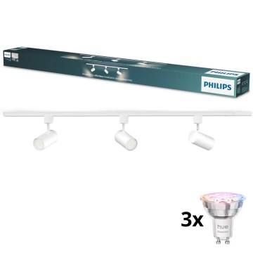 Philips - LED RGBW hämardatav suunavalgusti rööbastikusüsteemis EASYLINK HUE 3xGU10/4,7W/230V 2200-6500K 1m valge