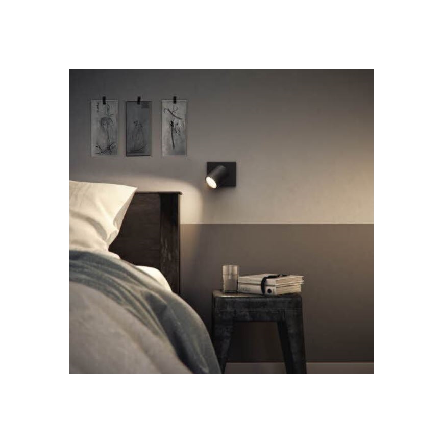 Philips - RUNNER LED RGBW hämardatav suunavalgusti 1xGU10/6,5W/230V 2700-6500K must
