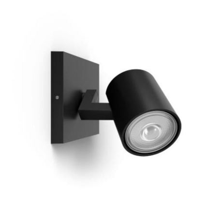Philips - RUNNER LED RGBW hämardatav suunavalgusti 1xGU10/6,5W/230V 2700-6500K must