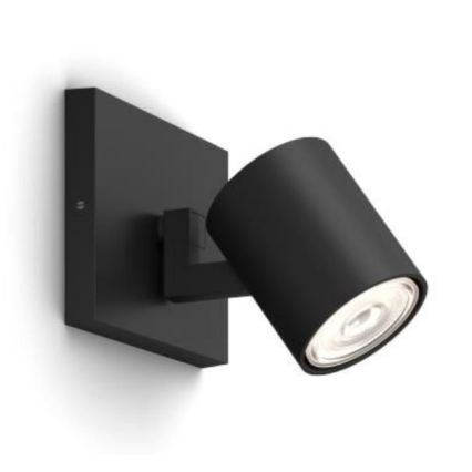 Philips - RUNNER LED RGBW hämardatav suunavalgusti 1xGU10/6,5W/230V 2700-6500K must
