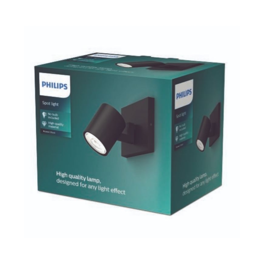 Philips - RUNNER LED RGBW hämardatav suunavalgusti 1xGU10/6,5W/230V 2700-6500K must