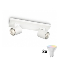Philips - LED RGBW hämardatav suunavalgusti RUNNER 2xGU10/6,5W/230V 2700-6500K valge