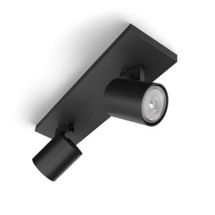 Philips - LED RGBW hämardatav suunavalgusti RUNNER 2xGU10/6,5W/230V 2700-6500K must