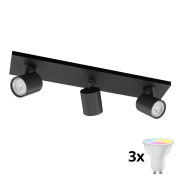 Philips - LED RGBW hämardatav suunavalgusti RUNNER 3xGU10/6,5W/230V 2700-6500K must
