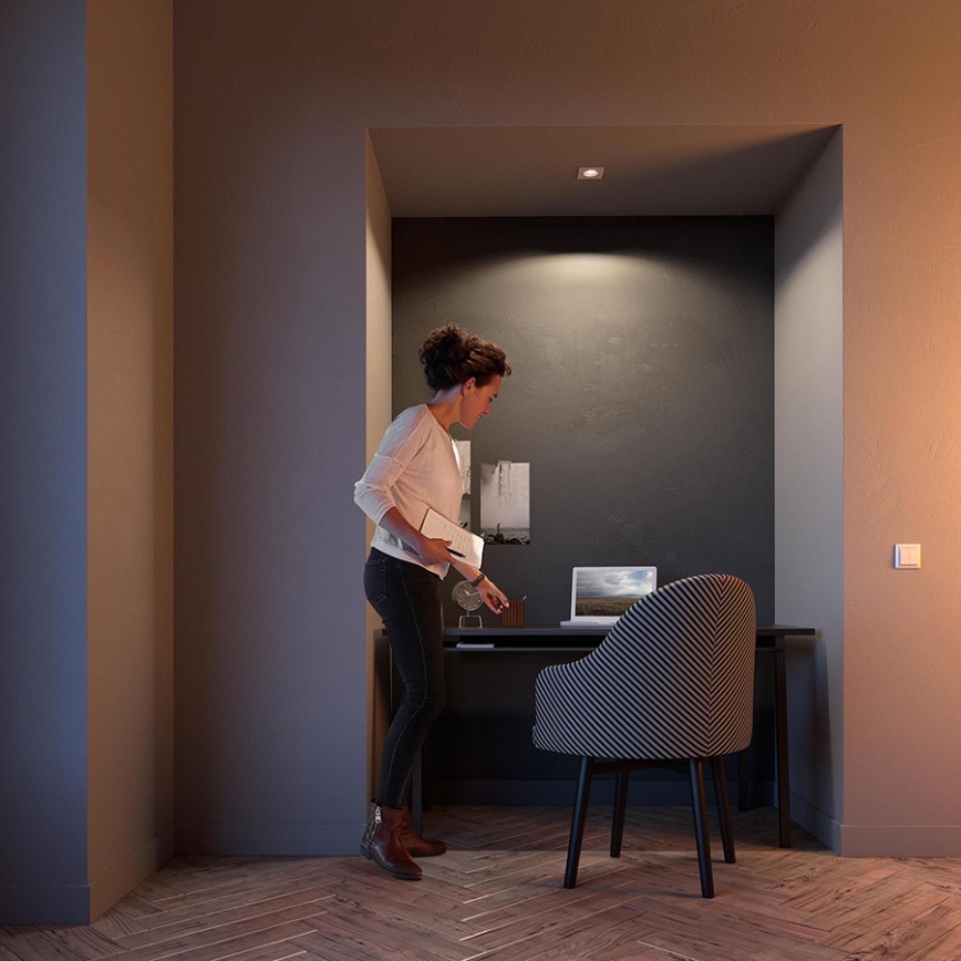 Philips - LED RGBW hämardatav lae sisse paigaldatav valgusti DONEGAL 1xGU10/4,8W/230V + kaugjuhtimispult