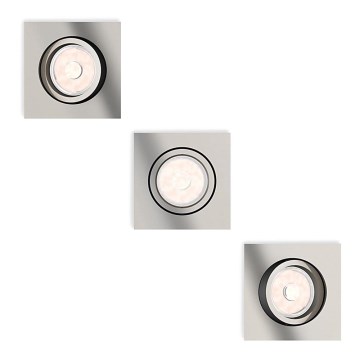 Philips - LED RGBW hämardatav süvistatav laevalgusti DONEGAL 3xGU10/4,8W/230V + kaugjuhtimispult