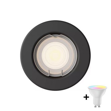 Philips - LED RGBW hämardatav süvistatav laevalgusti PERIDOT 1xGU10/6,5W/230V 2700-6500K must