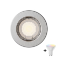 Philips - LED RGBW hämardatav süvistatav laevalgusti PERIDOT 1xGU10/6,5W/230V hõbedane + kaugjuhtimispult