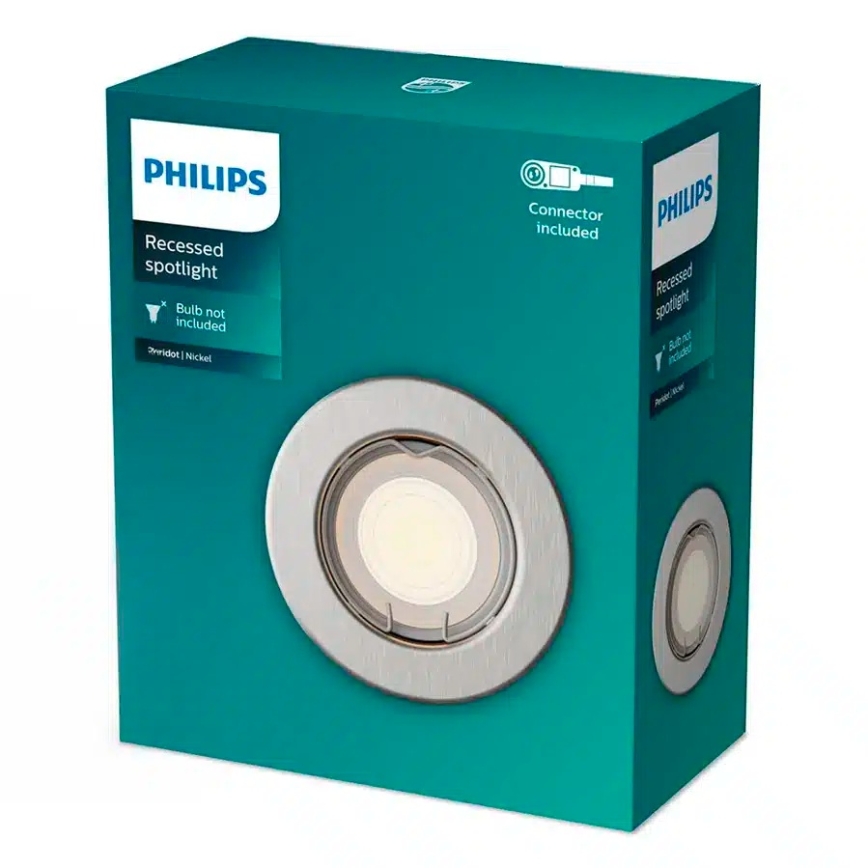 Philips - LED RGBW hämardatav süvistatav laevalgusti PERIDOT 1xGU10/6W/230V hõbedane + kaugjuhtimispult