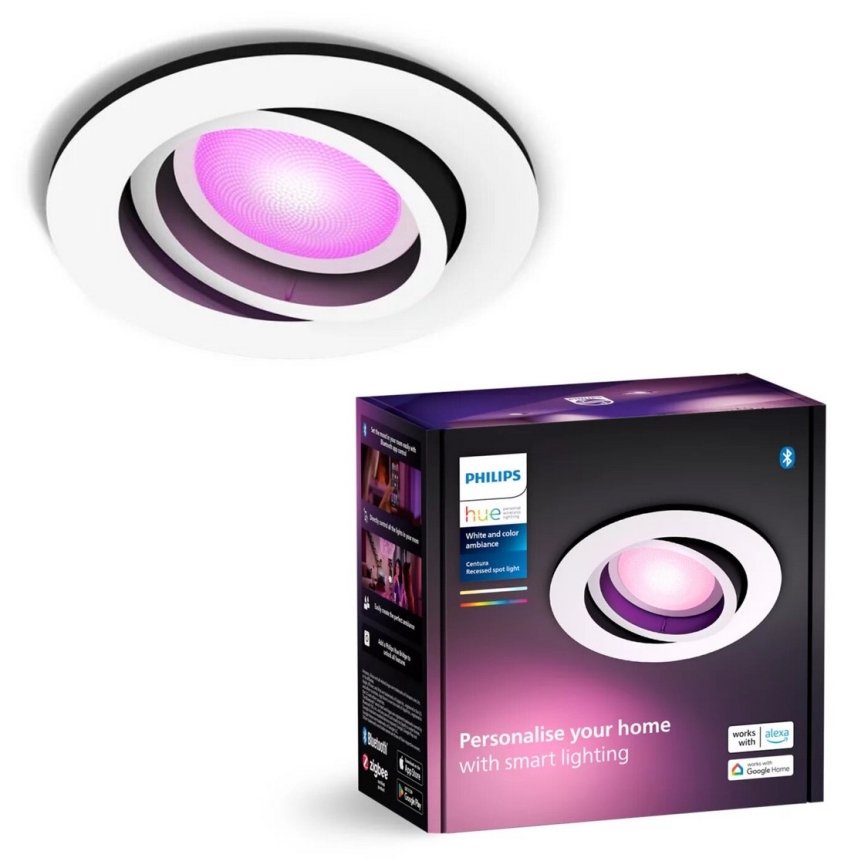 Philips - LED RGBW Hämardatav süvistatav valgusti Hue CENTURA 1xGU10/4,2W/230V 2000-6500K