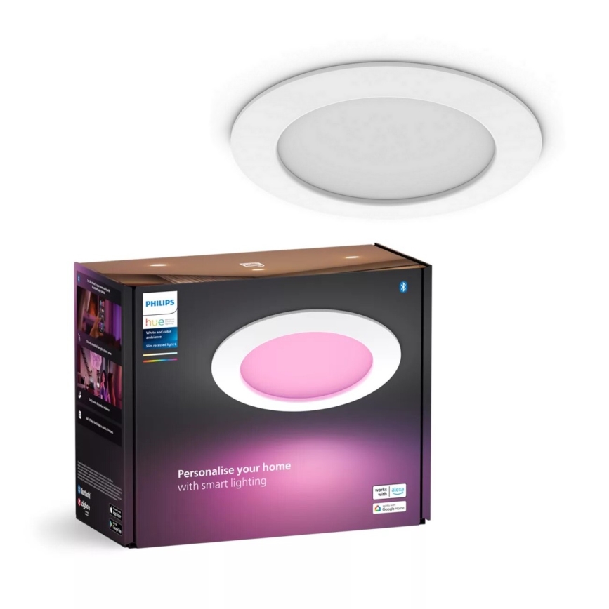 Philips - LED RGBW Hämardatav süvistatav valgusti vannituppa Hue SLIM LED/12W/230V IP44 2200-6500K